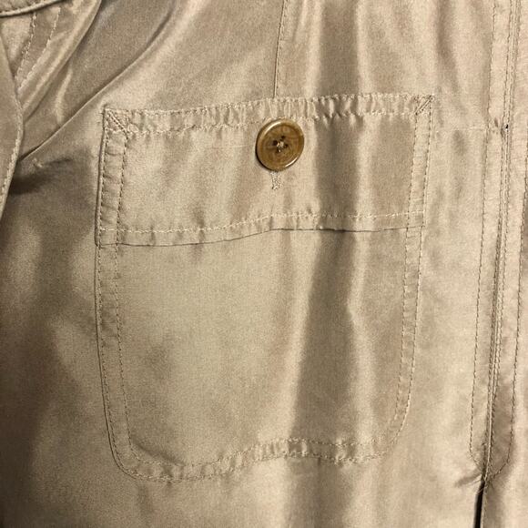 Marc by Marc Jacobs brown silk button front safari utility romper Extra Small XS - Picture 15 of 16